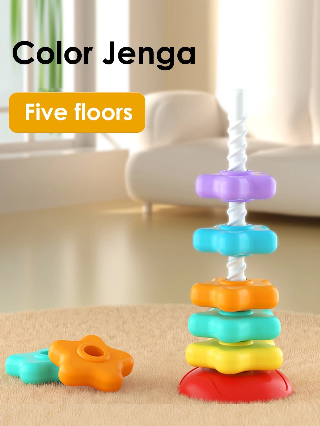 Montessori Rotating Rainbow Tower