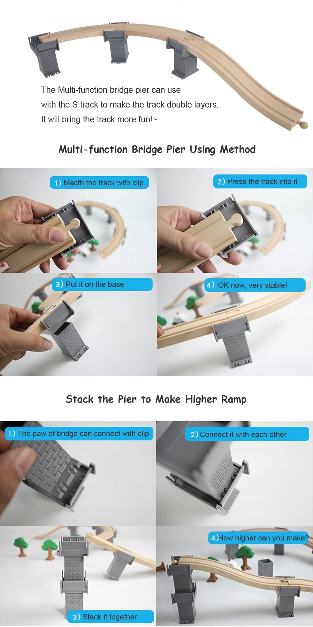 Wooden Train Tracks Accessories
