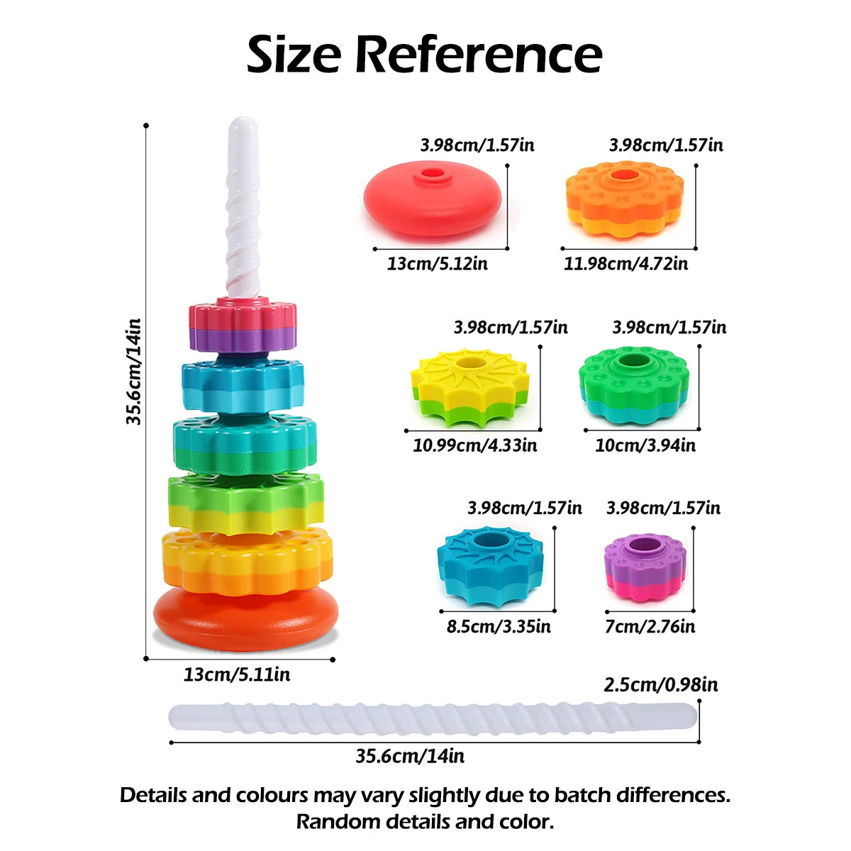 Montessori Rotating Rainbow Tower