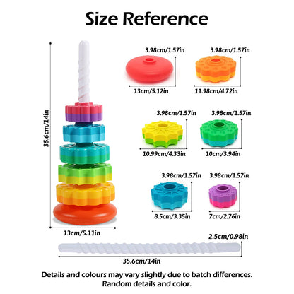 Montessori Rotating Rainbow Tower