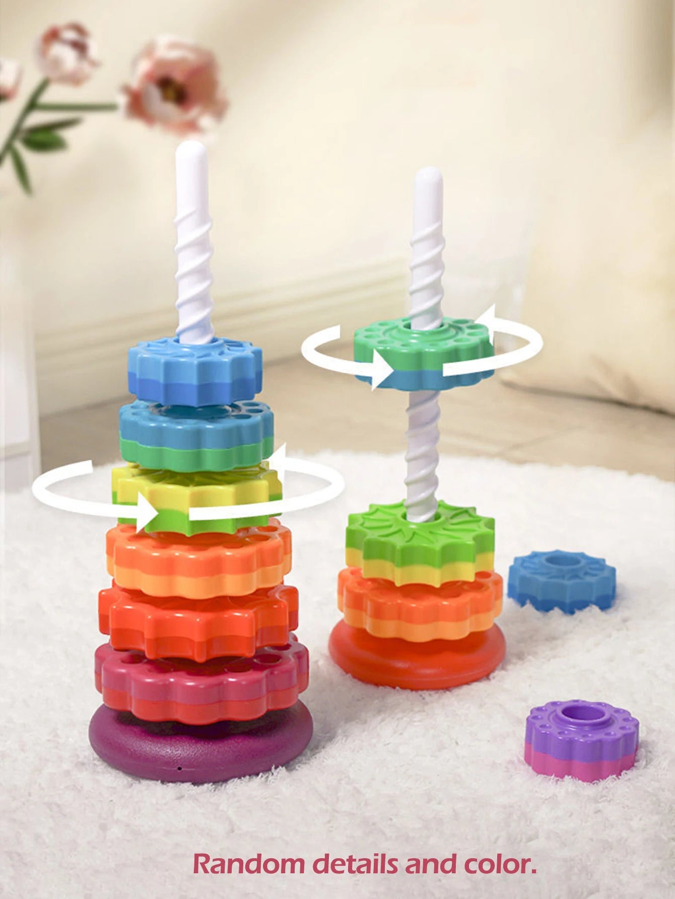 Montessori Rotating Rainbow Tower
