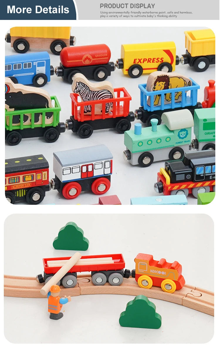 Wooden Magnetic Trains