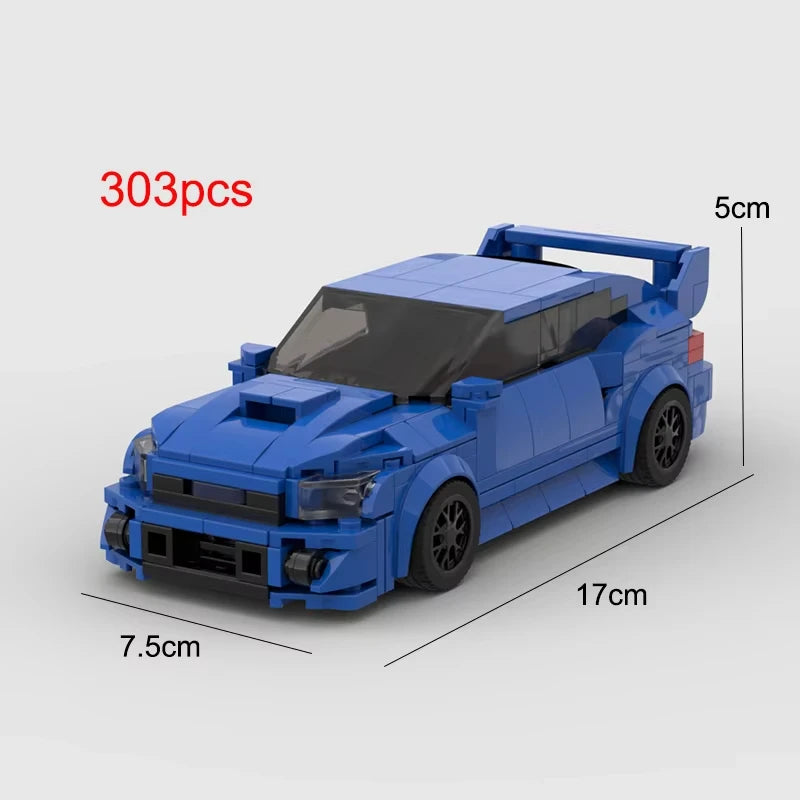 Blue Racing Car